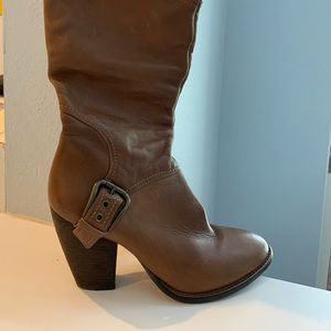 Matisse Brown Heeled Boots with Buckle size 8 1/2